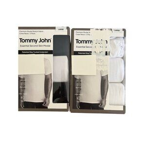 NWT Tommy John premium tee shirts white, black, navy 6 total!